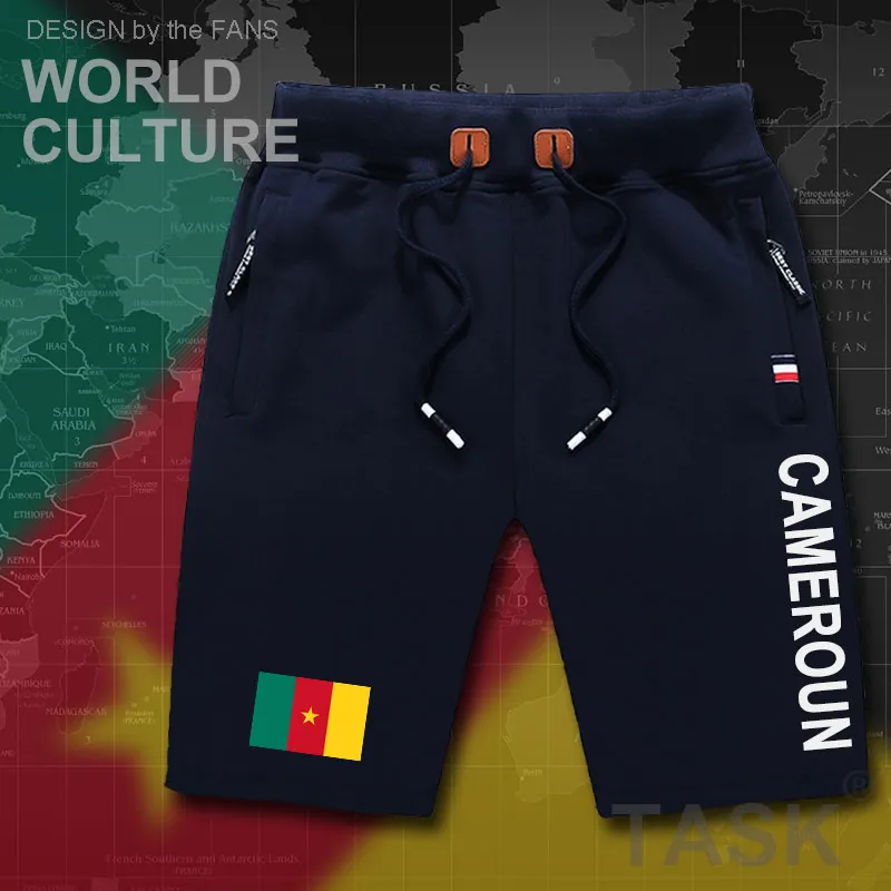 

Cameroon mens shorts beach new men's board shorts flag workout zipper pocket sweat bodybuilding 2017 CMR Cameroun Cameroonian