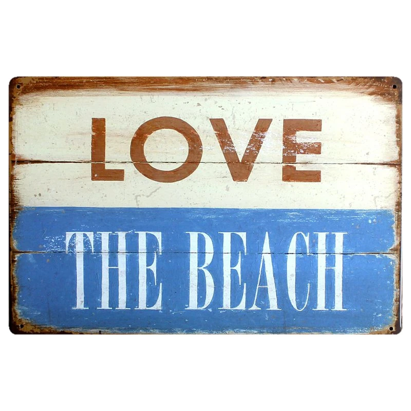 Life is good at the beach металлическая живопись настенный бар домашний декор квадраты