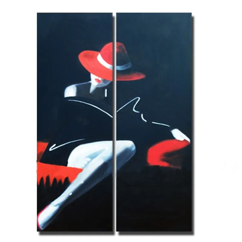 

high quality 100% Hand Painted Abstract figure Oil Paintings On Canvas Hang Picture For Living Room bedroom Wall Decor Paintings