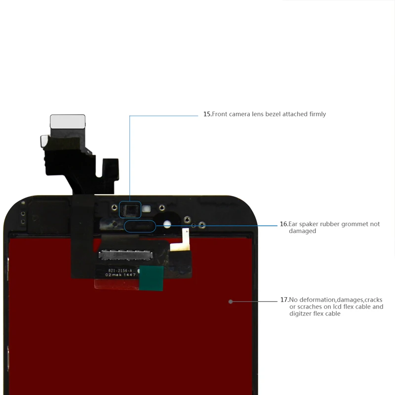 ЖК дисплей с сенсорным экраном 5 шт./лот AAA для iPhone 6 plus дигитайзер в сборе