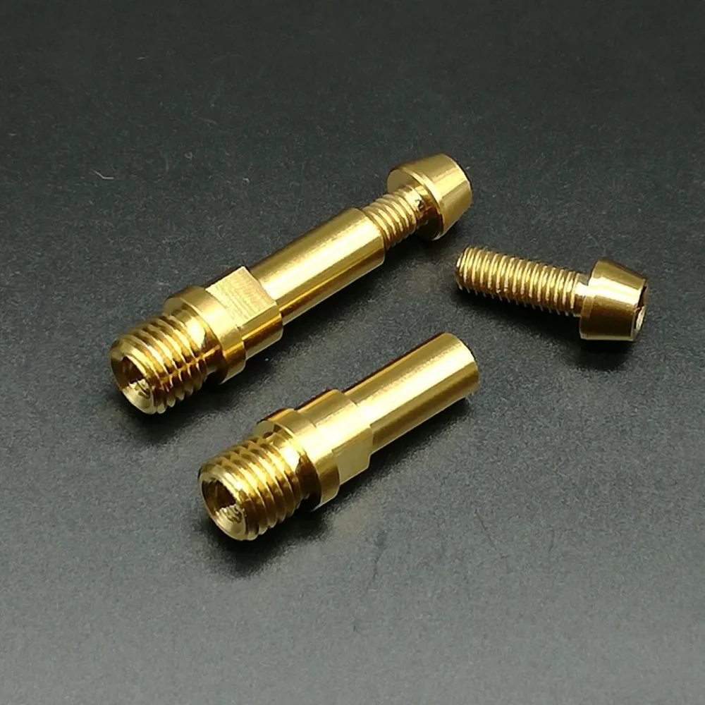 2 шт. золотого Титана легкий вес для ремонта велосипеда запасные части M6x16mm & M10x1.25m