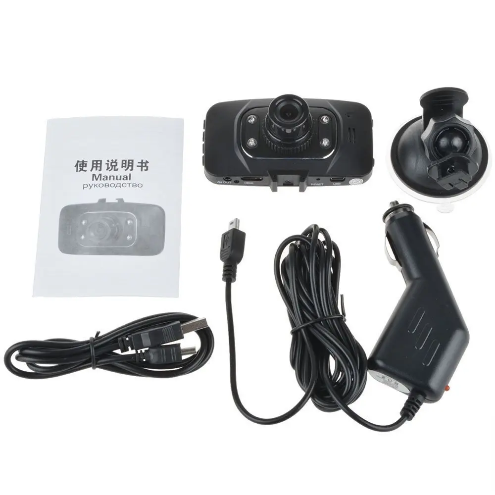 HBUDS GS8000L 1080p 2.7" LCD Автомобильная видеокамера для панели приборов с функцией записи видео DVR Cam G-sensor Угол обзора 120 градусов на.