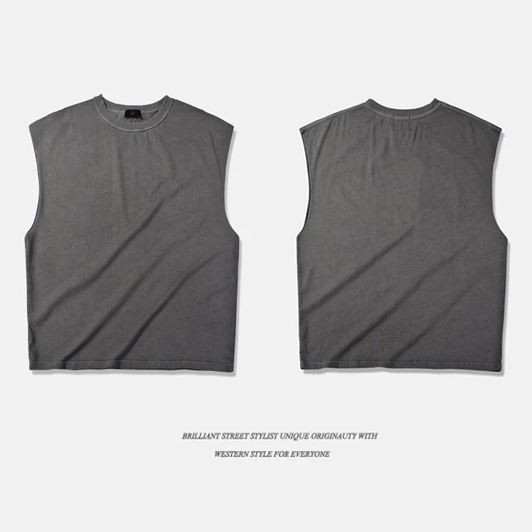 QoolXCWear High Street Жилет негабаритных майка для мужчин хип хоп без рукавов забавные Свободные Стиль Футболка