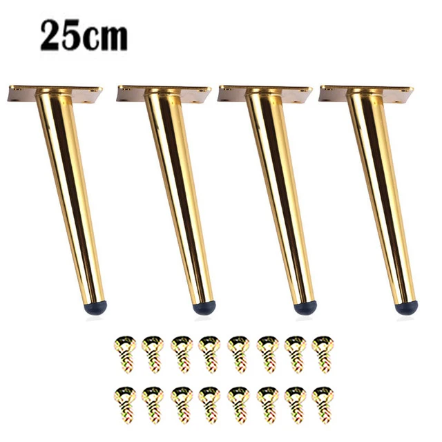Gold 25cm Oblique 4 шт 15-30 см мебель ножки стола легко установить для мебели современные ножки для дивана журнальные столики, стулья, домашний проект DIY - Цвет: Gold 25cm Oblique