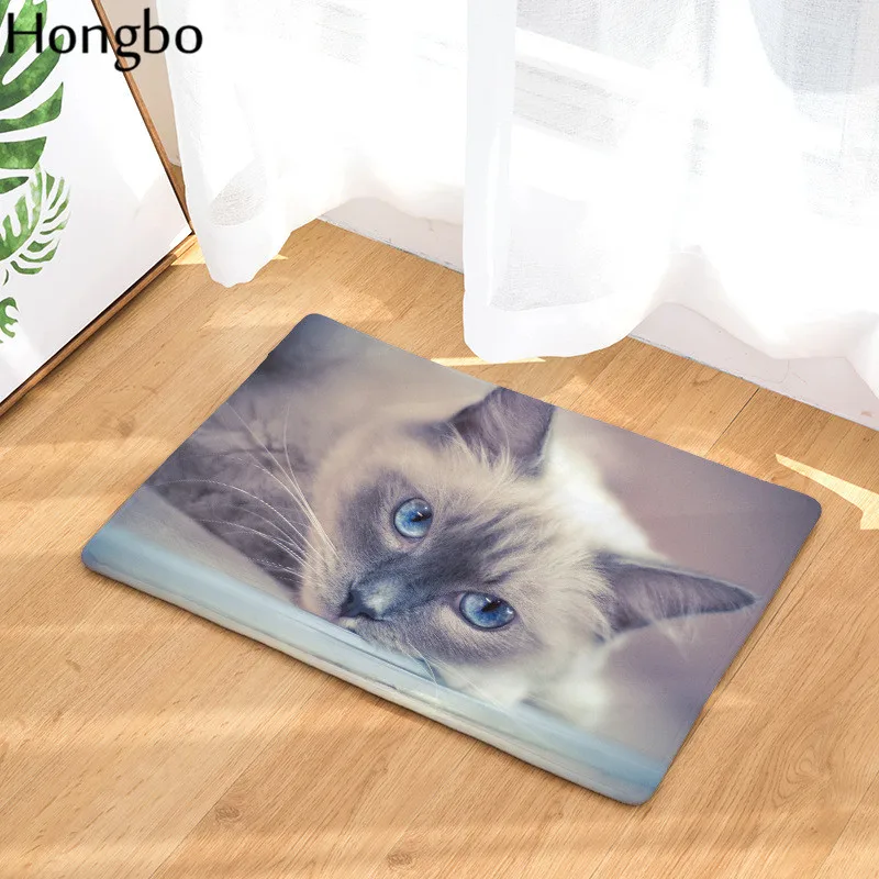 Современный резиновый коврик Hongbo с милым котом для входной двери уличный