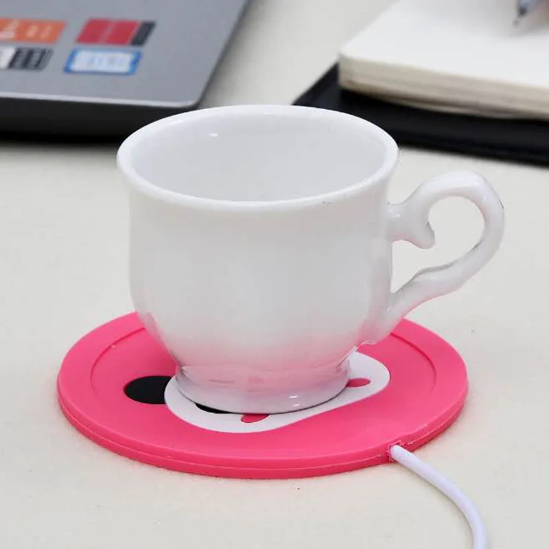 Милый мультяшный 5 В USB обогреватель Силиконовый для чая молока кофе кружки