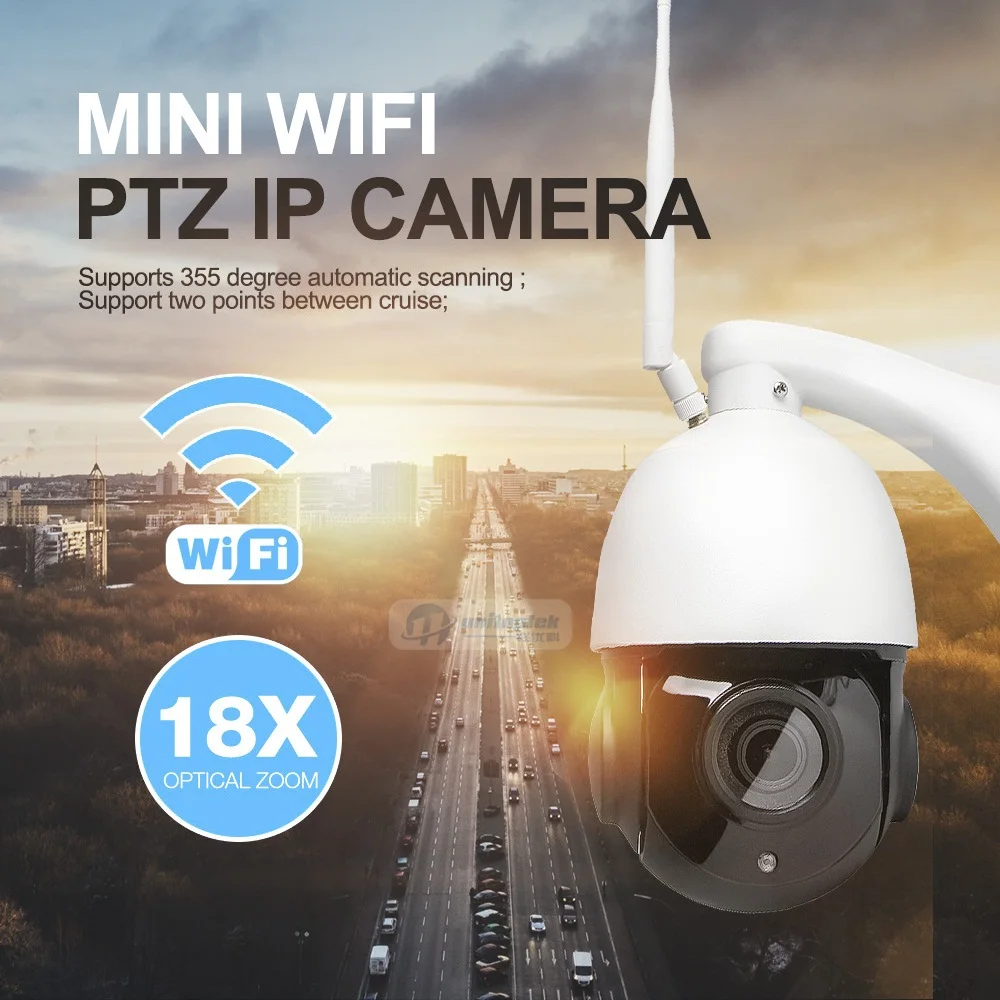 PTZ скоростной купол 1080 P wifi ip камера наружная Водонепроницаемая 4X 18X зум