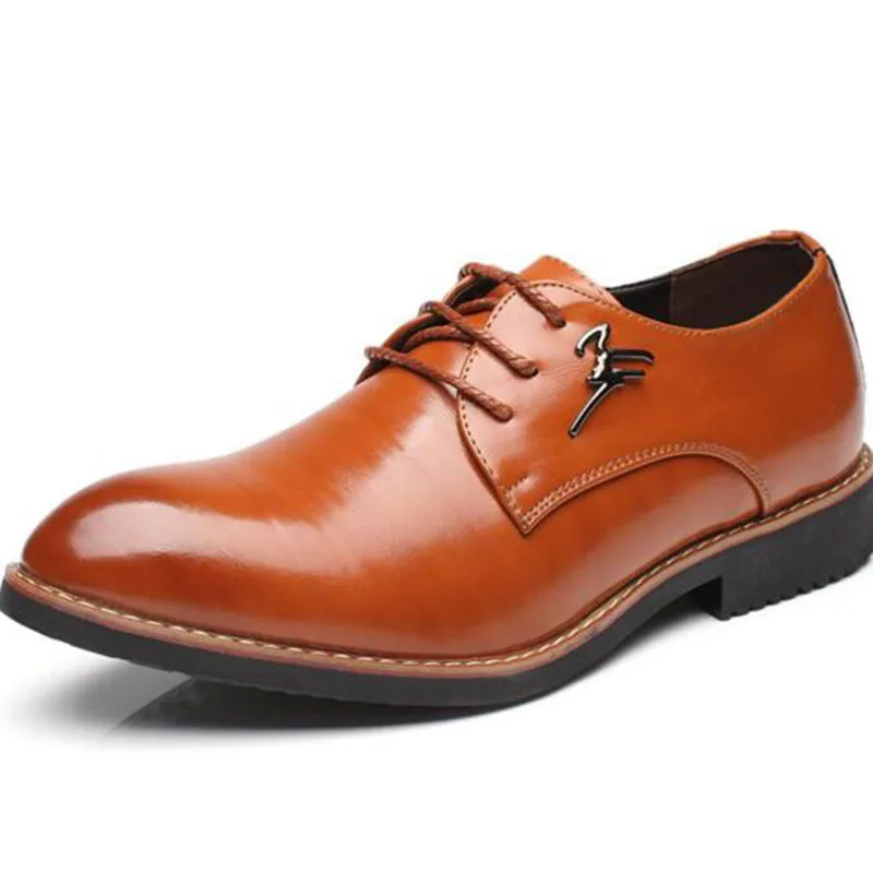 Мужская Демисезонная обувь хит продаж мужская из натуральной кожи на шнуровке