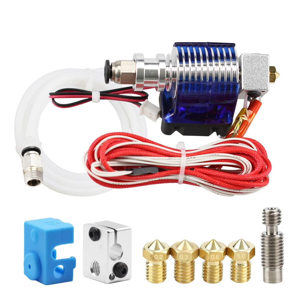 Экструдер для 3д принтера J-головки Hotend с Одиночный вентилятор охлаждения для 1,75 мм/3,0 мм 3d v6 Боуден нити Уэйд 0,2 мм/0,3 мм/0,4 мм сопла