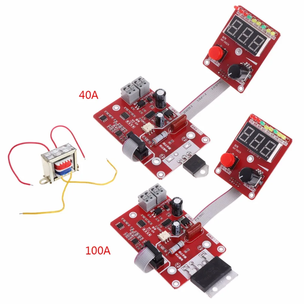 

Double pulse Spot welding machine encoder Time Digit Module Control Panel Plate adjustable current Controller 40A