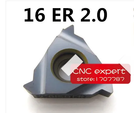 

Free Shipping 16ER 2.0ISO External Indexable Tungsten Carbide Threading Lathe Inserts for SER Threaded Lathe Holder