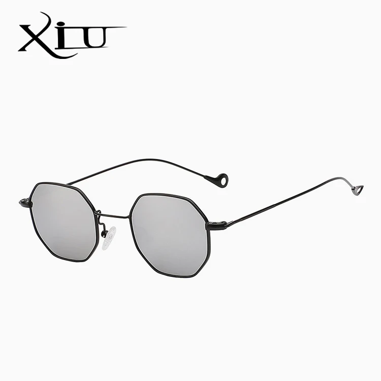 XIU, несколько оттенков, стимпанк, мужские солнцезащитные очки, Ретро стиль, Ретро стиль, брендовая Дизайнерская обувь, солнцезащитные очки для женщин, модные летние очки, UV400 - Цвет линз: Black w silver mirro