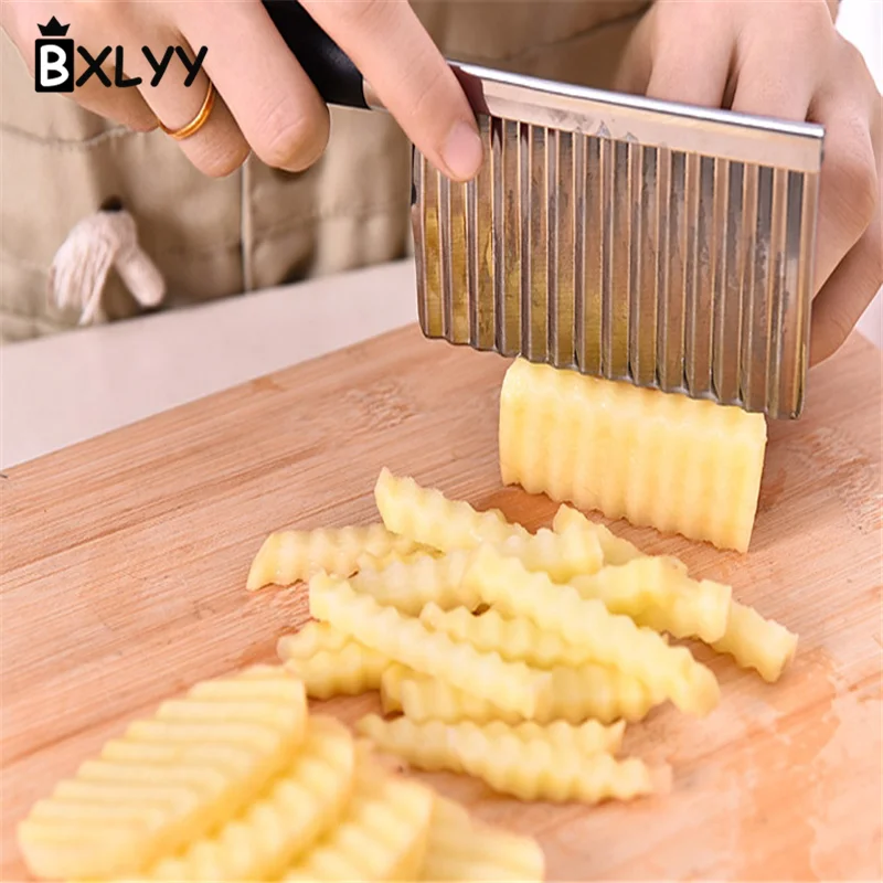 BXLYY нож для картофеля, измельчитель из нержавеющей стали, кухонные аксессуары, Пилообразное лезвие, измельчитель, овощные кухонные инструменты, рождественские 8z