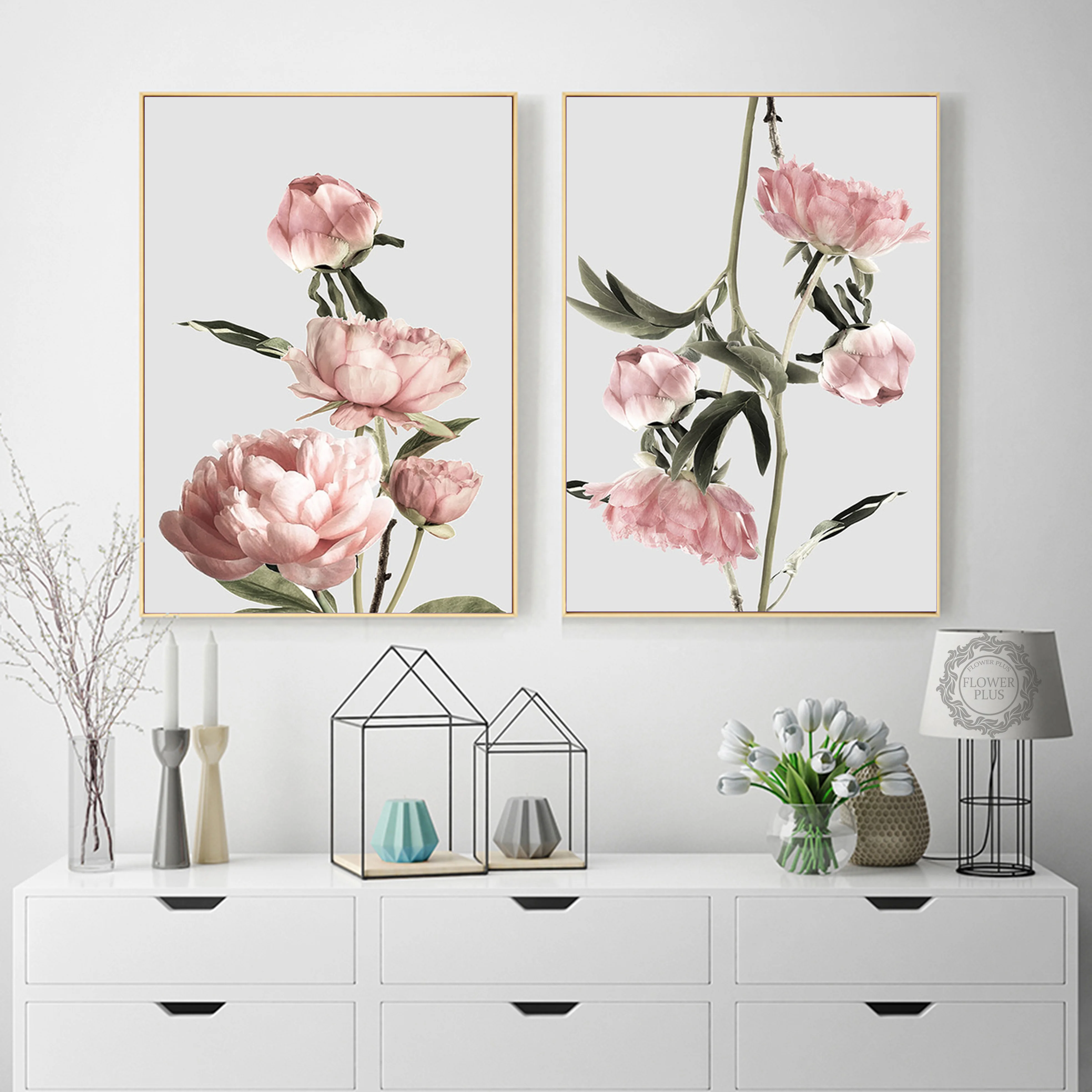 Цветочный постер из магнолии в скандинавском стиле романтическая Картина на