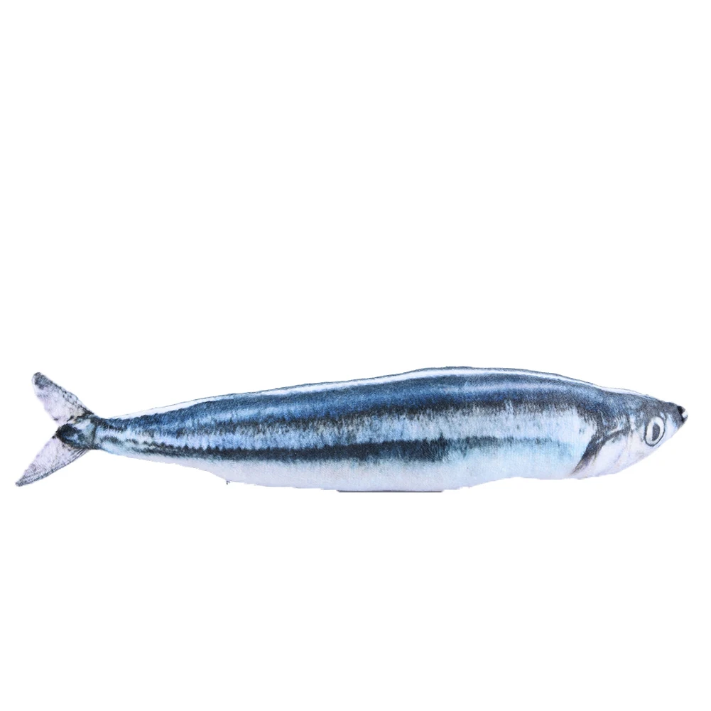 1 шт. рыба кошка игрушка для кусания 2 Цвета моделирование Sauryfish Форма питомец
