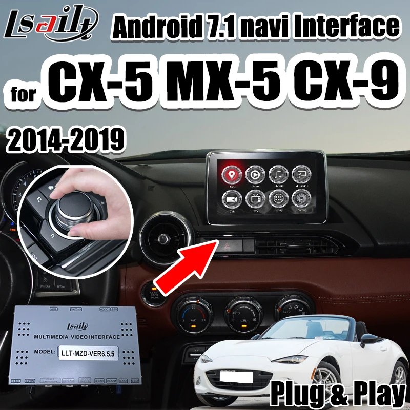 Android 7,1 gps-навигатор для Mazda CX-5 MX-5 CX-9- мультимедийный интерфейс видео с Оперативная память 3g, Встроенная память 32G по Lsailt