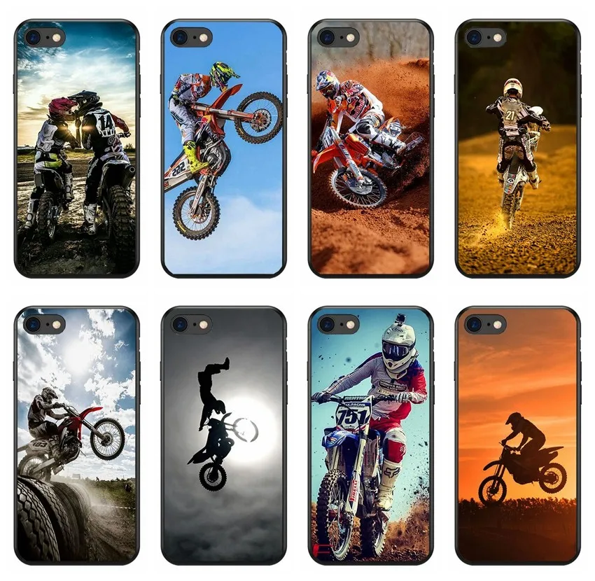 Motocross moto cross dirtbikes soft Silicone phone case for iPhone 8 7 6 6S Plus X XS MAX XR 10 5S SE Coque Shell |