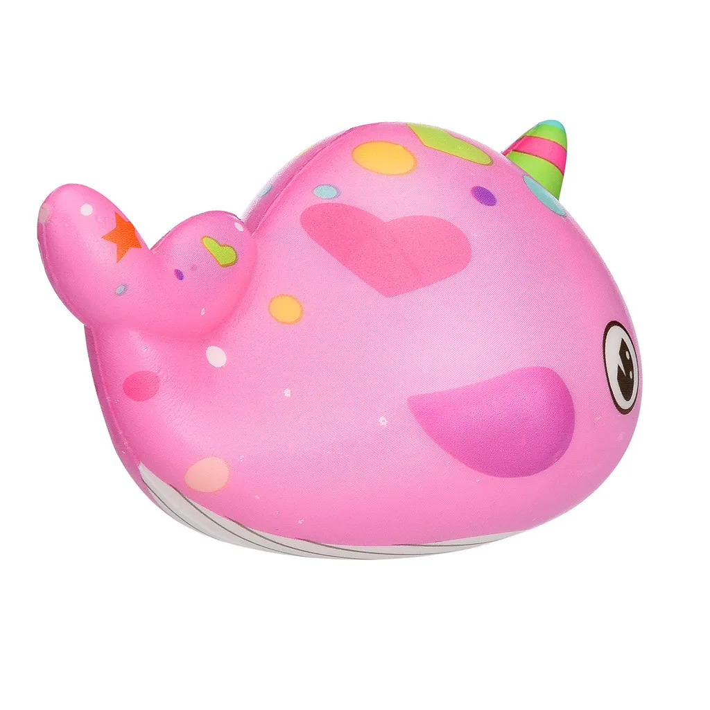 Радуга Нарвал игрушка-давилка Kawaii Нарвал медленно поднимающийся крем ароматизированные игрушки для снятия стресса подарки для детей A517