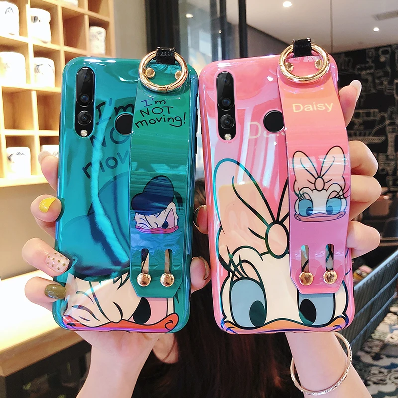 Для huawei p30 pro Дональд Дейзи Дак ремешок на запястье мягкий чехол для телефона для huawei p20 V20 honor10 nova4 3e 2S blue ray чехол