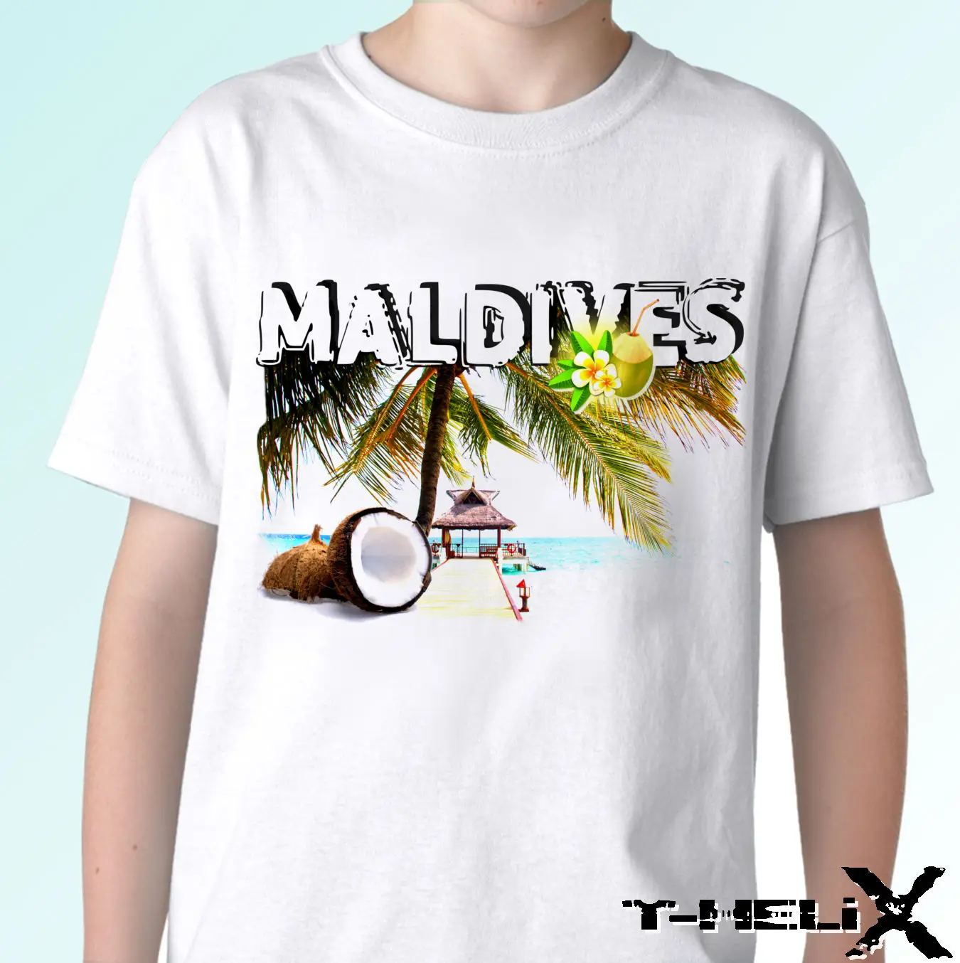 Maldives - white t shirt top holiday country design mens womens Cool Casual pride men Unisex New Fashion tshirt Loose | Мужская одежда