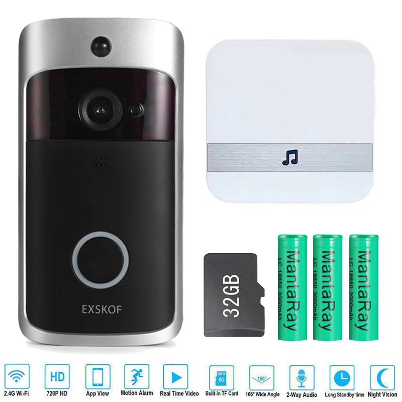 Smart IP Video Intercom WIFI Video Deurtelefoon Deurbel WIFI Deurbel Camera Voor Appartementen IR Alarm Draadloze Beveiliging Camera