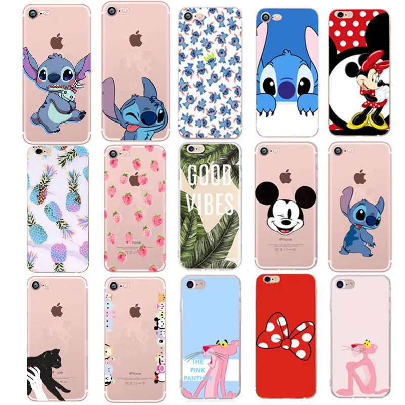 Funny Stich Soft Coque Phone Case for iphone X Capa Funda For Iphone 7 5 5S SE 6 s 8 XS plus TPU Silicone Cover |