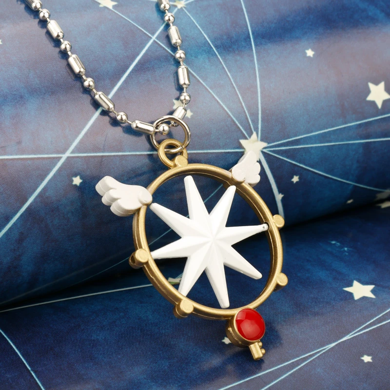 Dongsheng 11 стиль аниме ювелирные изделия Сакура карты Captor ожерелье Cardcaptor Sakura Kinomoto уплотнительная палочка ключ ожерелье-30