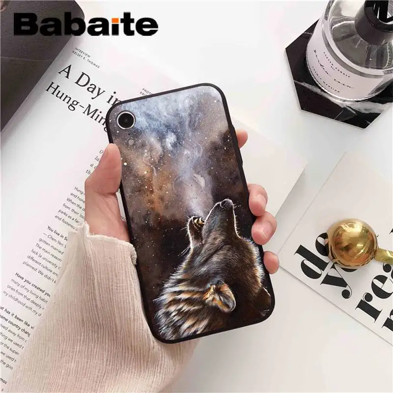 Babaite лев тигр Волк Шаблон Coque Оболочка Чехол для телефона для iPhone X XS MAX 6 6s 7 7plus 8 8Plus 5 5S SE XR 11 11pro 11promax