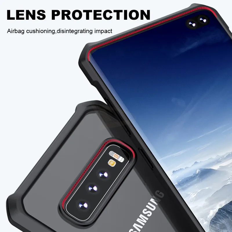 Роскошные Противоударная подушка безопасности Бампер чехол на samsung Galaxy S10 S8 S9