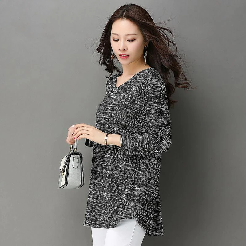 2018 новая весенняя футболка с длинным рукавом женские топы Сексуальная Женская