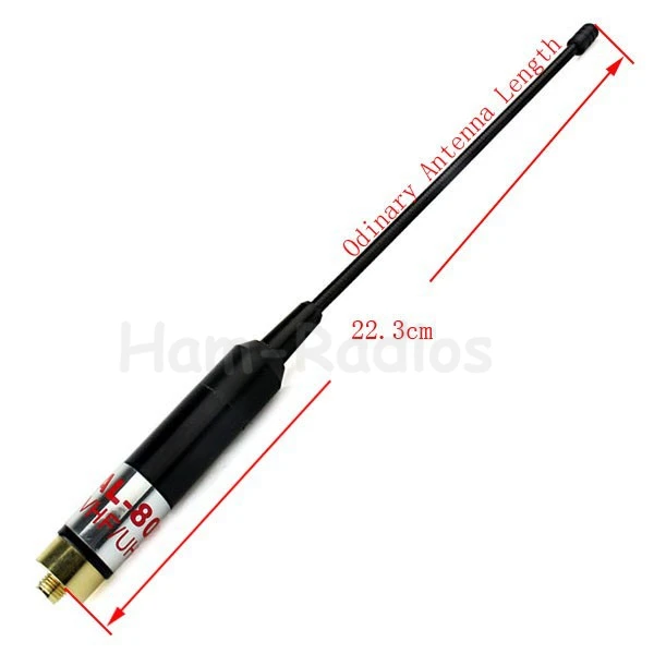 Черный AL-800 144/430 МГц SMA-F/SMA/BNC с высоким коэффициентом усиления Супер Высокое Качество Телескопическая антенна для PRYME Kenwood HYT BAOFENG UV-5R