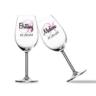 Индивидуальные виниловые наклейки с именем и датой на заказ для украшения свадебвечерние ринки