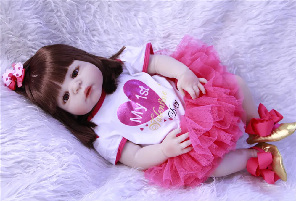 NPK Reborn girl 22 дюйма полностью силиконовые детские куклы игрушки для детей подарок