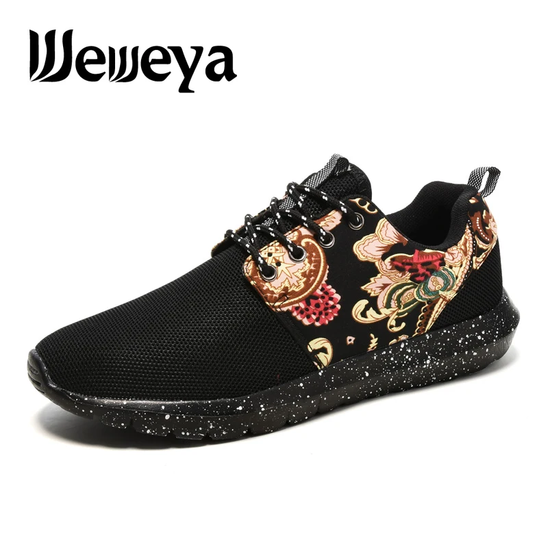 Мужская Спортивная обувь Weweya 2020 с принтом классические кроссовки для бега на