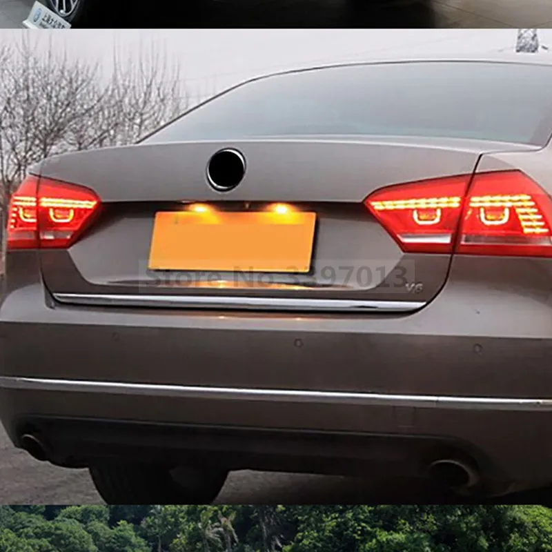 Fitfor 2011 2012 2013 VW Passat B7 Chrome задний багажник Задняя задняя дверь крышка загрузки отделка края МОЛДИНГ GARNISH полосы