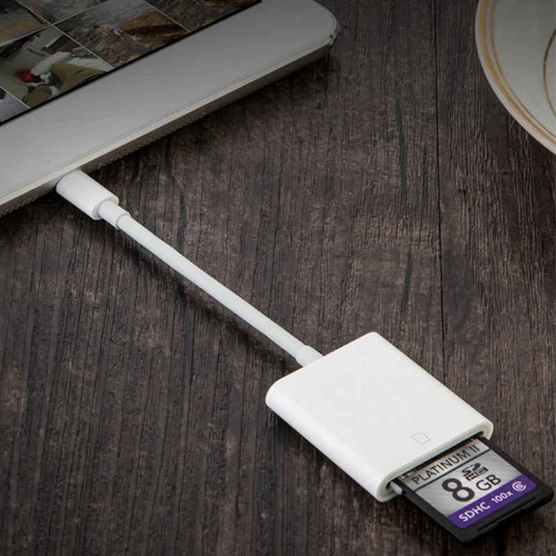 Combo SD TF Card Reader Digital Camera Kit Compatible OTG Adapter Cable For iPhone iOS 9.2-12 iPad Android Device Needn't APP |