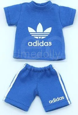 1 set blue Повседневная спортивная одежда, футболка/короткие штаны, одежда для Blyth, 1/6 BJD, Pullip, Holala, Middle Blyth, OB11, аксессуары для кукольной одежды - Цвет: 1 set blue