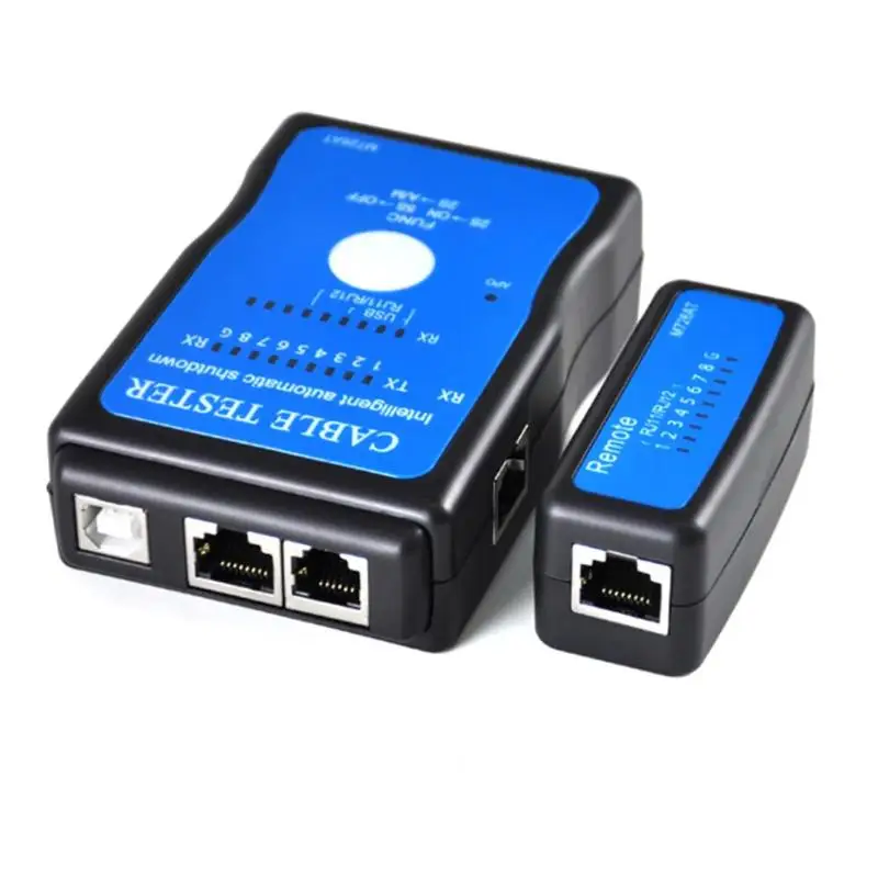 Портативный мульти-модульный разъем Ethernet сеть LAN RJ-45 Cat5 RJ11 RJ12 USB BNC Кабельный тестер кабеля LAN телефонная сеть Кабельный тестер Мете снаружи пульт дистанционного управления