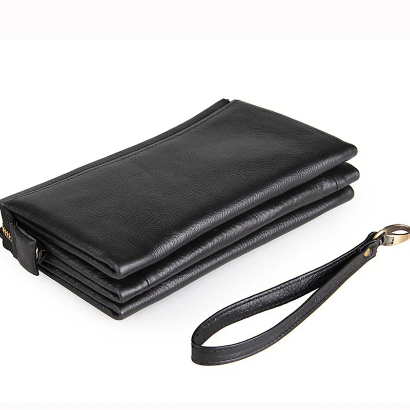JIULINZipper мужской кошелек длинный натуральная кожа кошельки клатч сумка кожаный