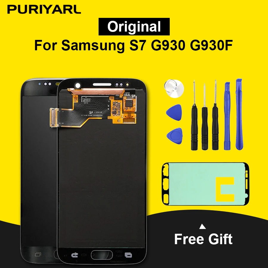 Оригинальный Pantalla Ecran для Samsung S7 G930 G930F LCD сенсорный экран дигитайзер Galaxy дисплей