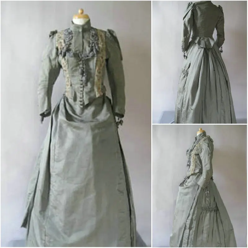 Заказчик 19 века Lila винтажное викторианское платье 1860s Civil War Southern Belle Платье Marie