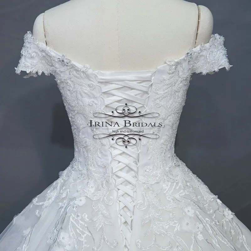 bruidsjurken Off Shoulder Lace Applique Luxury Wedding Dress | Свадьбы и торжества