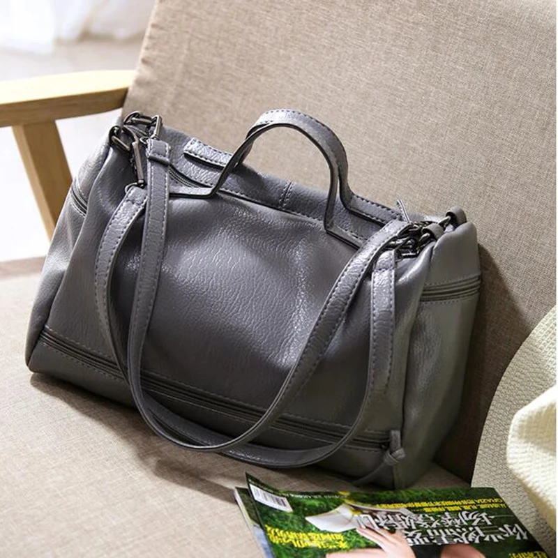 SMOOZA модные мотоциклетные сумки на плечо женская сумка из цельного материала