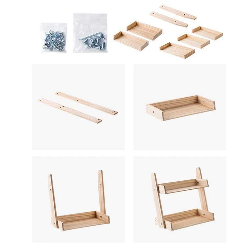 Деревянный кухонный стеллаж для хранения приправа коробка держатели Органайзер