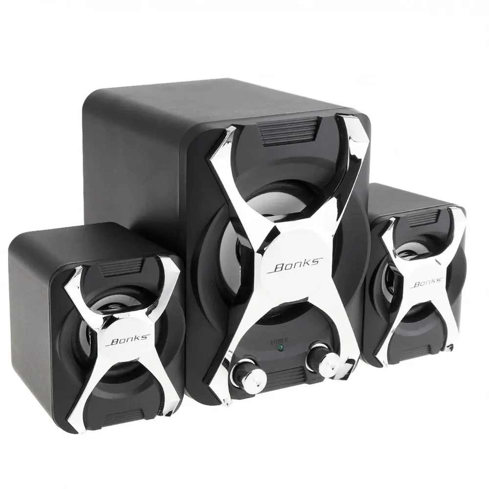 black silver Сабвуфер двойной сабвуфер динамик HIFI ноутбук динамик экономичный ПК Компьютерные колонки бас ноутбук - Цвет: black silver