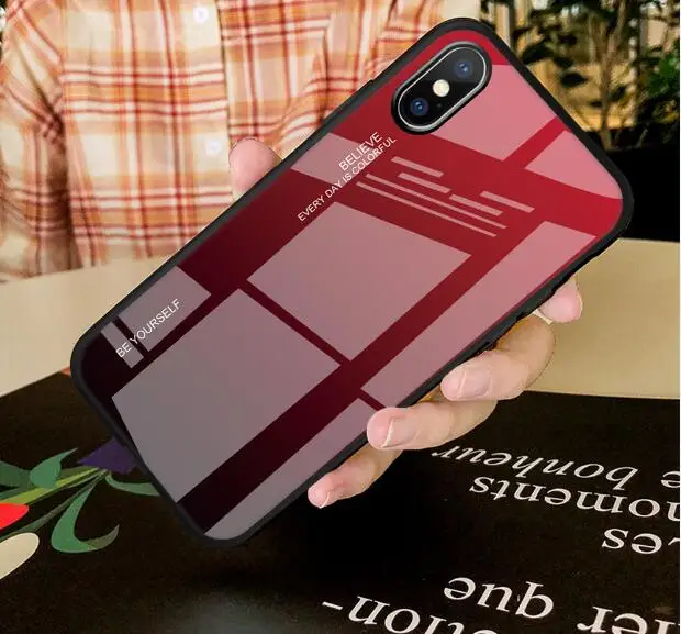 2 Градиентные Чехлы для телефона из закаленного стекла для Meizu 15 16th Plus 16x M6 M5 Note 8 9 V8 X8 M6s, полный защитный чехол - Цвет: 2