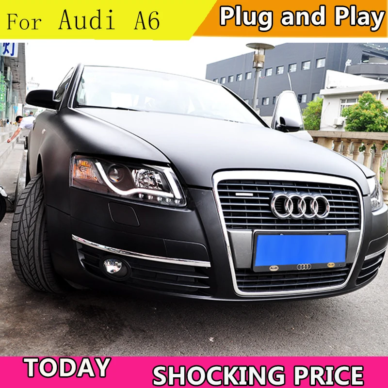 Doxa автомобильный стайлинг фары в сборе 1999 2004 для AUDI A6 douleu Angel Eye светодиодный DRL