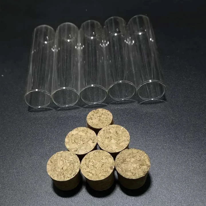 12 шт./лот 25x100 мм круглая Нижняя стеклянная пробирка с пробковой пробкой для