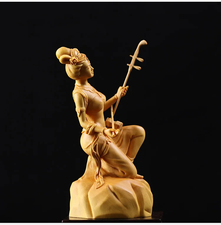 CCZHIDAO Восточная классическая китайская скрипка erhu красота фигура женщины домашний декор дерево ремесло статуя статуи для украшения