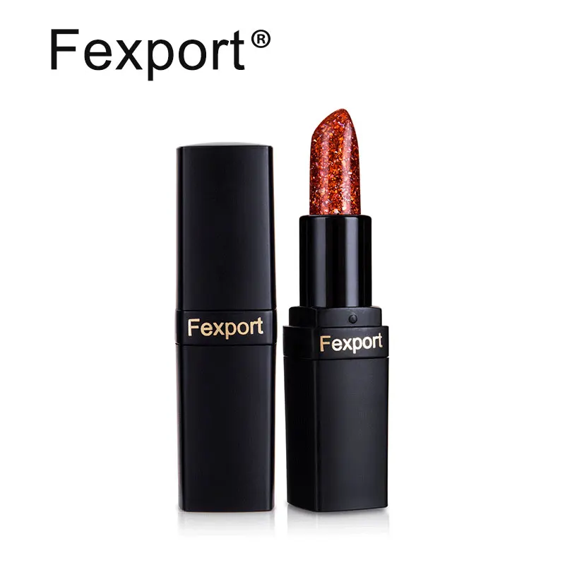 Fexport, F6106, волшебные блестящие губные помады, кристально-желе, меняющий температуру, бальзам для губ с блестками, губная помада, блеск для губ
